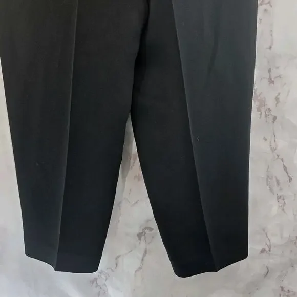 & Other Stories Pants Womens 6 Black High Rise Straight Leg Crop Ankle